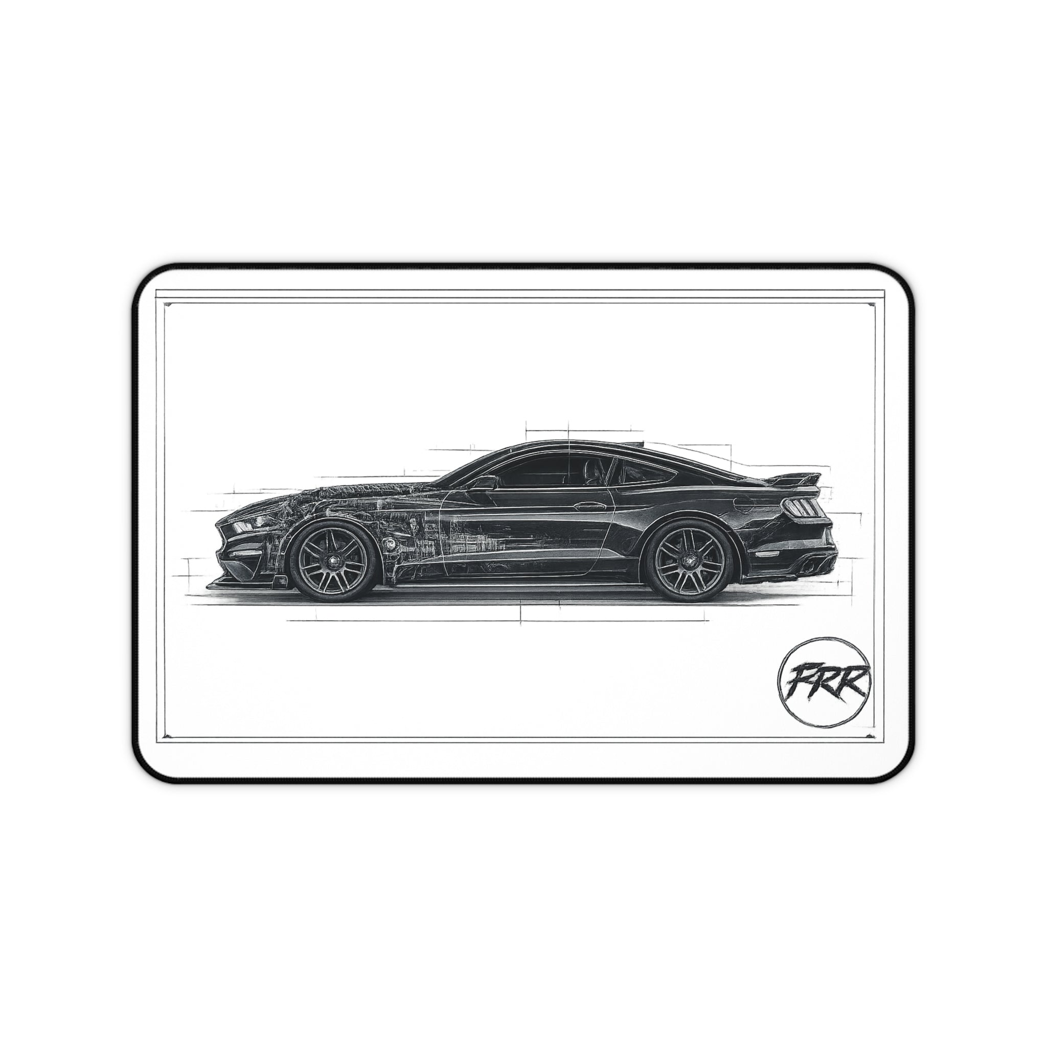 FRR - Mustang Blueprint sketch mouse pad