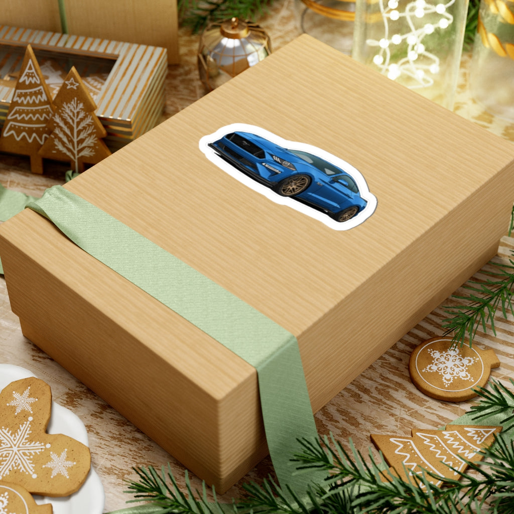 Blue Mustang Car Sticker