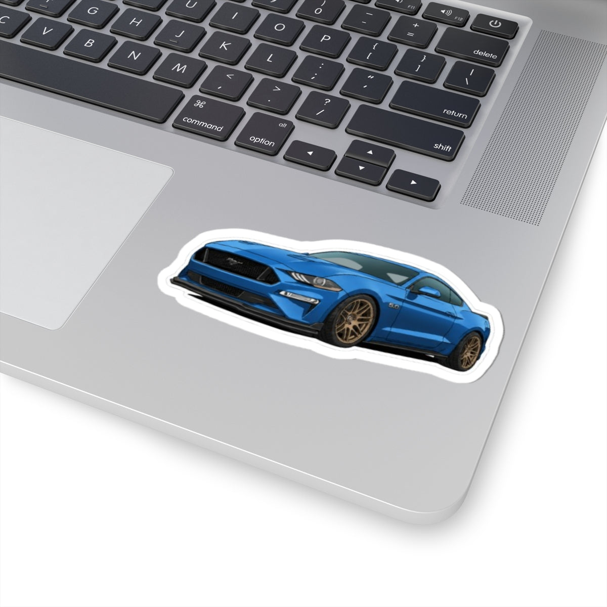 Blue Mustang Car Sticker